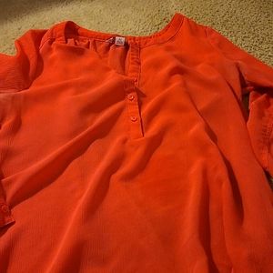 Coral 3/4 length shirt
